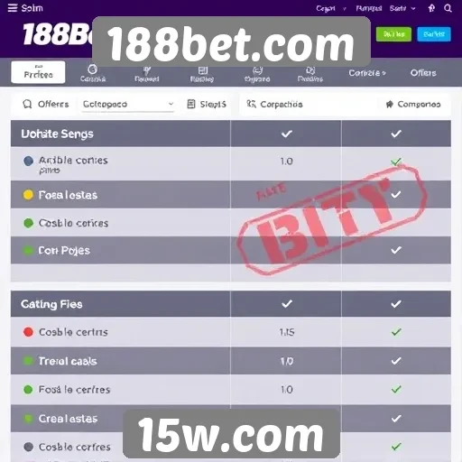 Comparativo entre 188bet.com e concorrentes